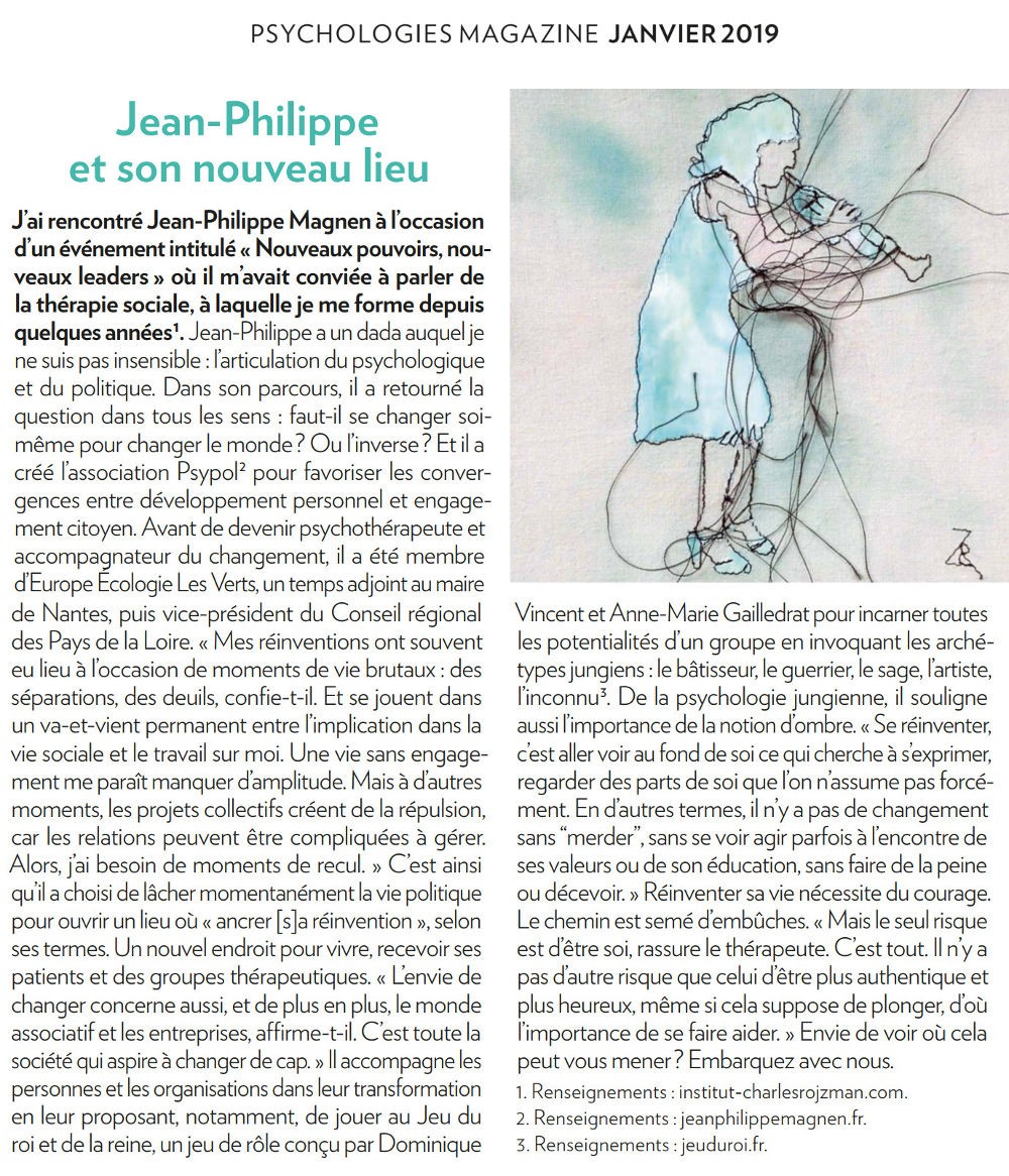 article Psychologies magazine Jean Philippe Magnen web